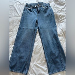 american eagle wide leg skater jean